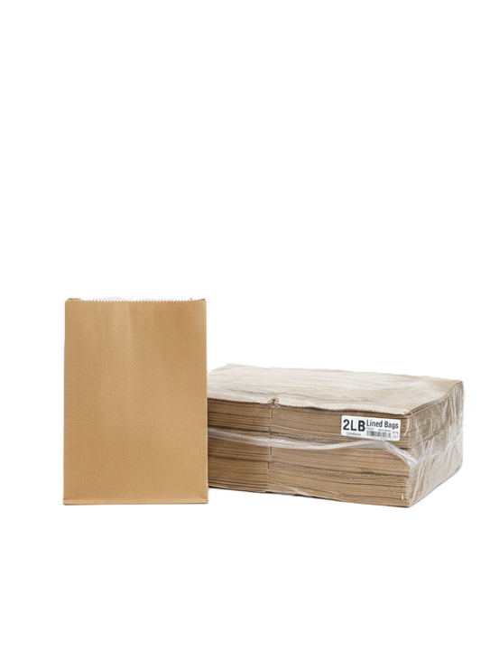 LINED BROWN GREASE PROOF BAGS